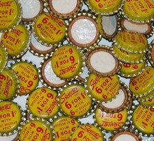 Soda pop bottle caps Lot of 12 SQUIRT 6 for 1 cent cork lined new old stock