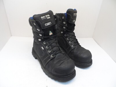 DAKOTA Men's 557 8'' STCP HD3 Vibram Work Boots Black Size 9M