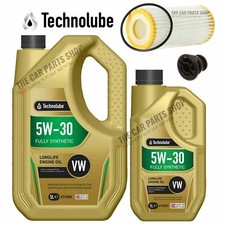 FOR VW GOLF R MK7 SERVICE KIT 6L 507 5W30 OIL & NEW OIL FILTER & SUMP PLUG