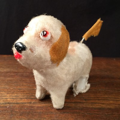 Vintage Toy Dog Wind-Up Working Hong Kong PRIORITY MAIL
