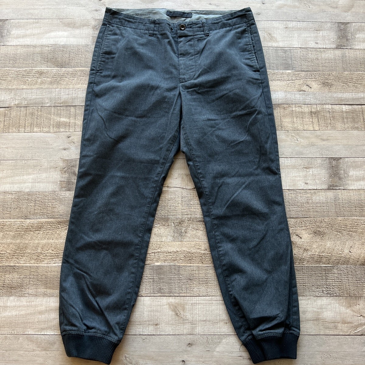 J Crew Chambray Jogger Mens 32 Elastic Waist Cuffed Ankle Nonstretch | eBay