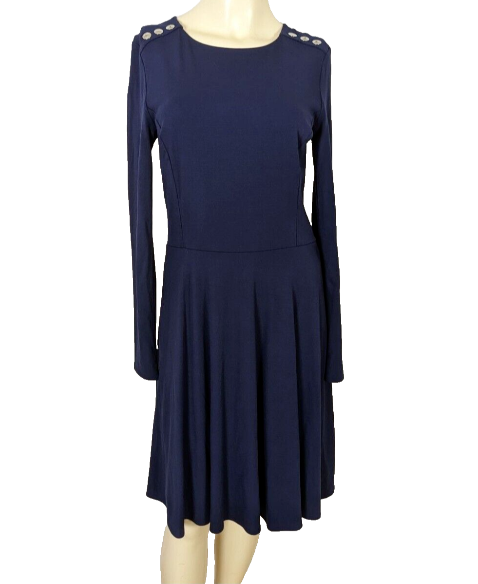 whbm blue dress White Blue Dress Casual Short White House Black Market, Size 4  Clothes  Mentor Sarasota FL #297
