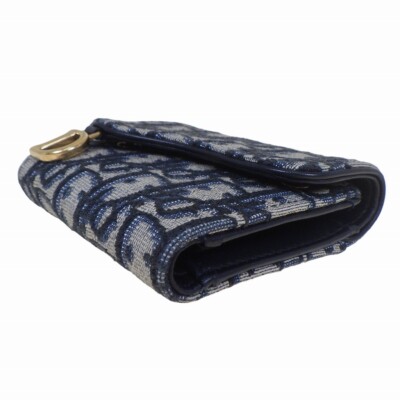小物 Dior compact wallet Dior Compact Leather Logo Wallet