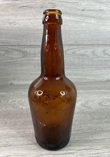 Vintage Mission Malt Tonic Bottle Glass Amber Embossed