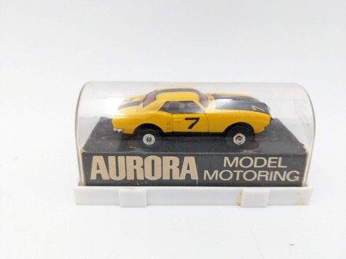 Aurora AFX Tuff Ones #1478 Yellow #7 Firebird Slot Car HO Boxed EX/NM - Picture 2 of 10
