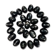 AAA Black Diopside Star Oval Cabochon Natural Gemstone Lot 13 Pcs 10 14 mm 100CT