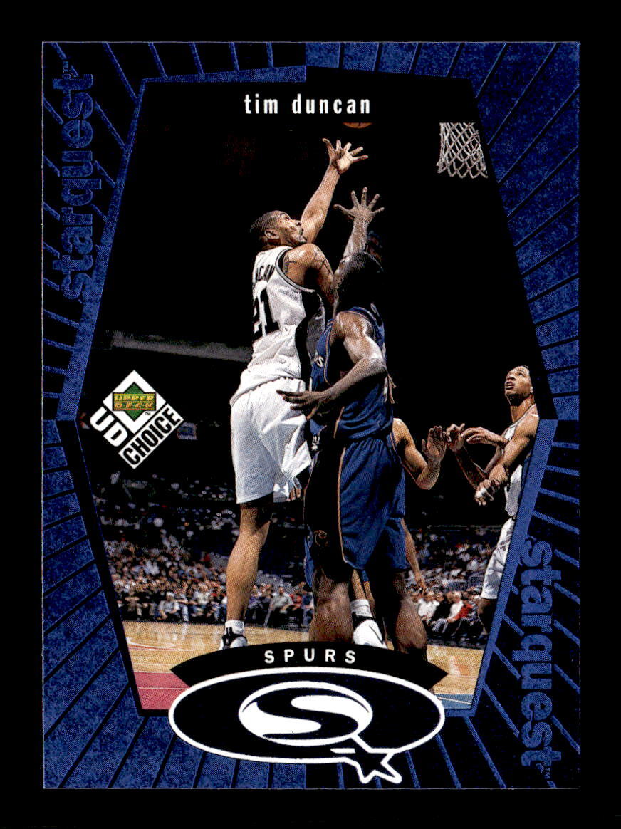 Tim Duncan 1998-99 UD Choice #SQ24 StarQuest Blue San Antonio Spurs