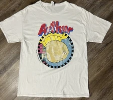 Vintage 2001 Arthur Fist T-Shirt Men' Large Cartoon TV Show Meme Marc Brown Y2K