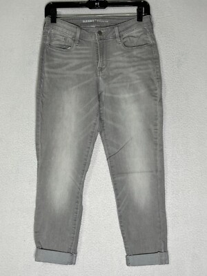 Old Navy Grey Skinny Ankle Jeans Rockstar Roll Cuffed Hem Womens Size W28 
