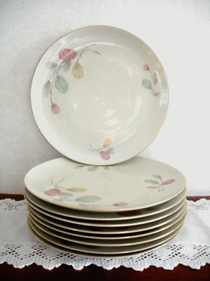 Winterling Marktleuthen, Speiseteller, Goldrand, Vintage 50-er, pastellf. Dekor