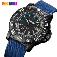 Military Army Tactical Field Sports Watches Men Waterproof Luminous Canvas New