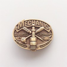 Vintage Bronze Plated Mechanic Trades Tradesman Belt Buckle also Stock in the US