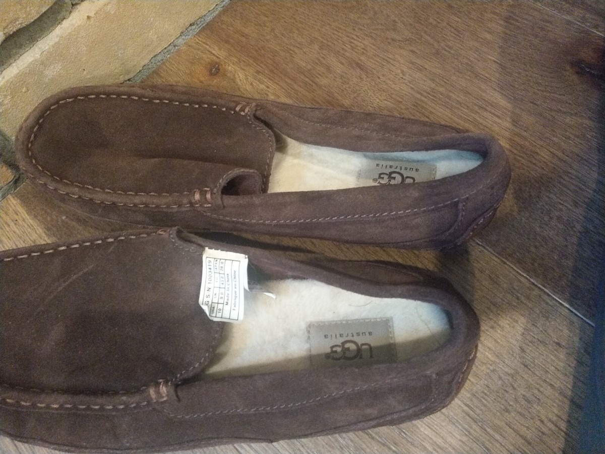 UGG Australia Alder Mens Size US 12 Brown Suede Slip on 