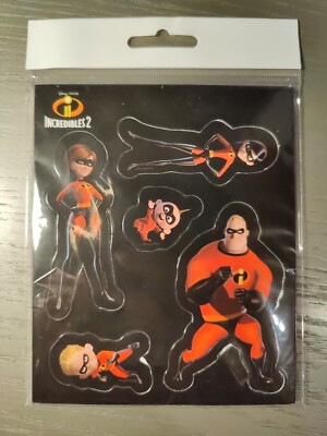 Disney Pixar INCREDIBLES 2 Merch DIE UNGLAUBLICHEN 2 KÜHLSCHRANK MAGNET SET Neu!