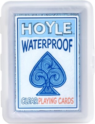 Hoyle Clear Plastic Playing cards , water proof and durable