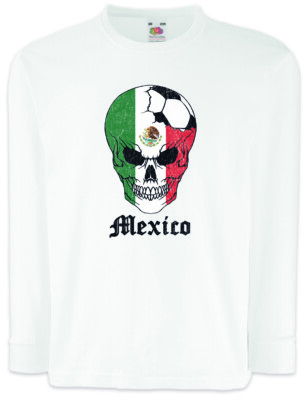 Mexico Football Comet Kinder Langarm T-Shirt mexican Soccer Flag Championship