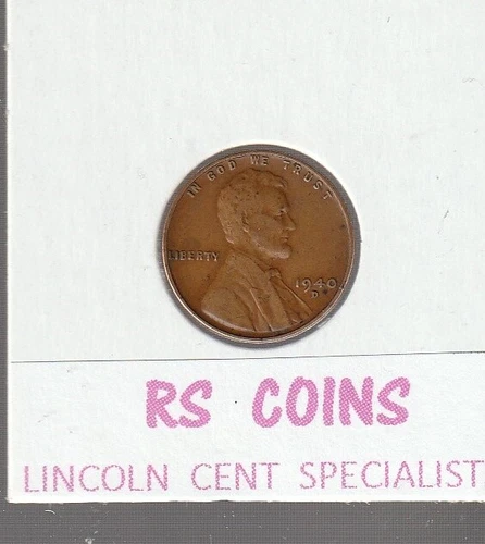1940D  1941D  1942D  1943D ~  4  coin  LINCOLN PENNY SET / all  grade  VERY FINE
