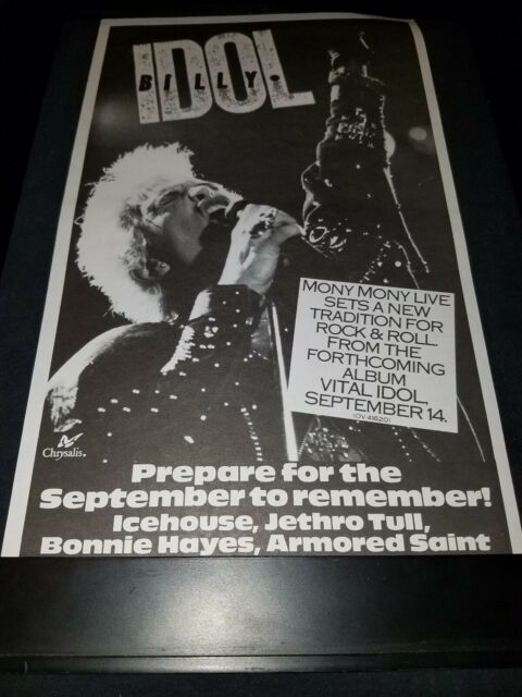 Billy Idol Mony Mony Rare Original Radio Promo Poster Ad Framed Ebay