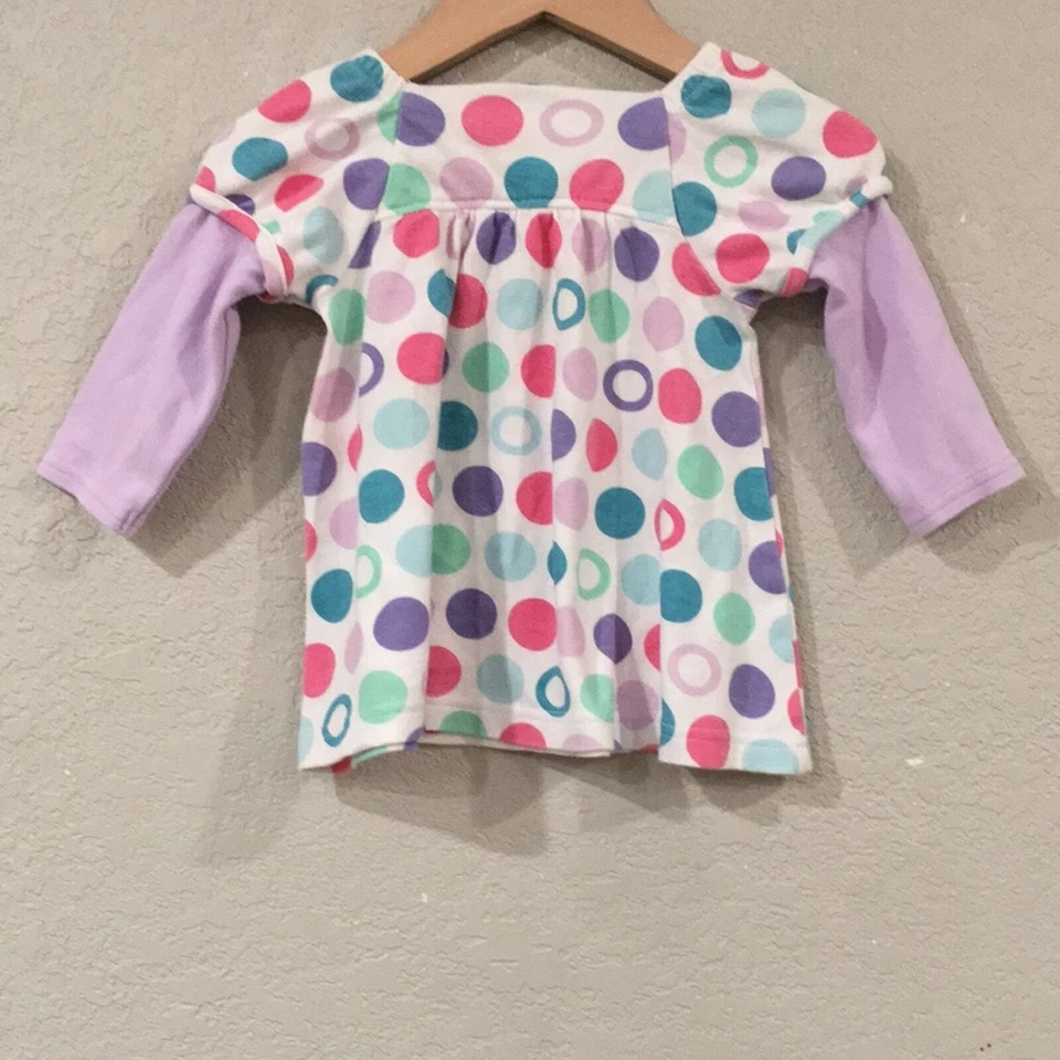 Vestido Circo Bebé Niña 9M Colorido Lunares Manga Larga 100% Algodón Foto 2 de 4