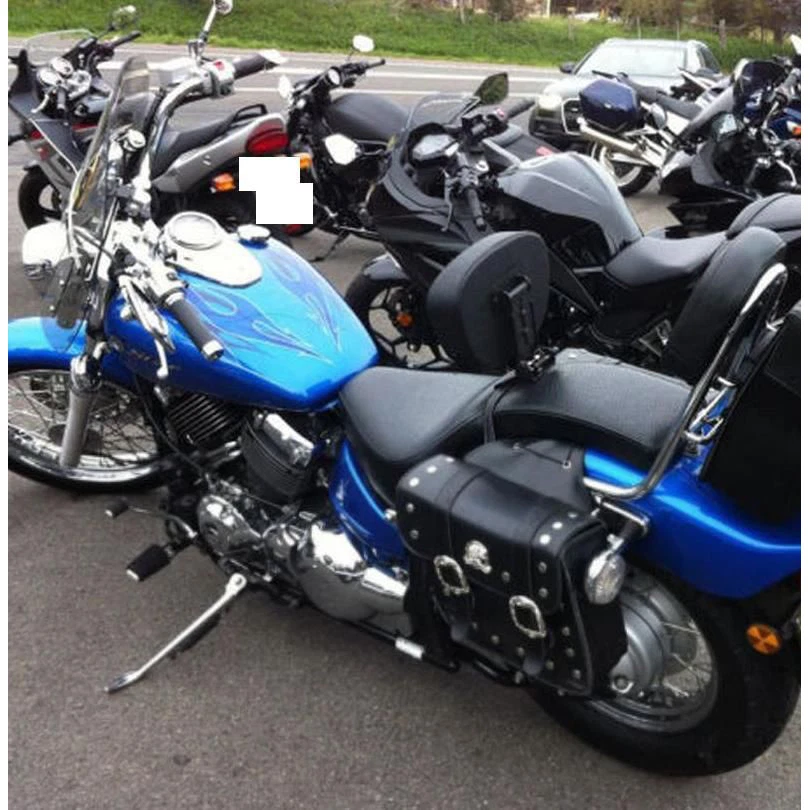 1998-up Yamaha V-Star 650 Custom Fully Adjustable Driver Back Rest Backrest Kit - Image 2 of 4