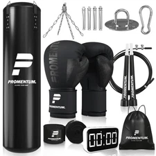 Boxing Set for Adults – 4FT Heavy Duty Hanging Punching Bag (Unfilled) with G...