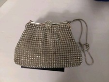 BRIDES VINTAGE RHINESTONE EVENING BAG Walborg Like Designer Hong Kong EUC