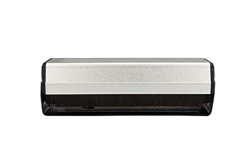 Anti-static carbon fibre brush with cloth insert/velvet for cleaning vinyl recor