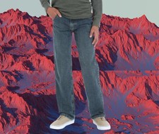 Wrangler BOY 4 REG Straight Fit Jeans Adjustable Waist Enchanted sunkissed denim