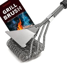 18" Stainless Steel Bristle Free BBQ Grill Brush for Deep Cleaning