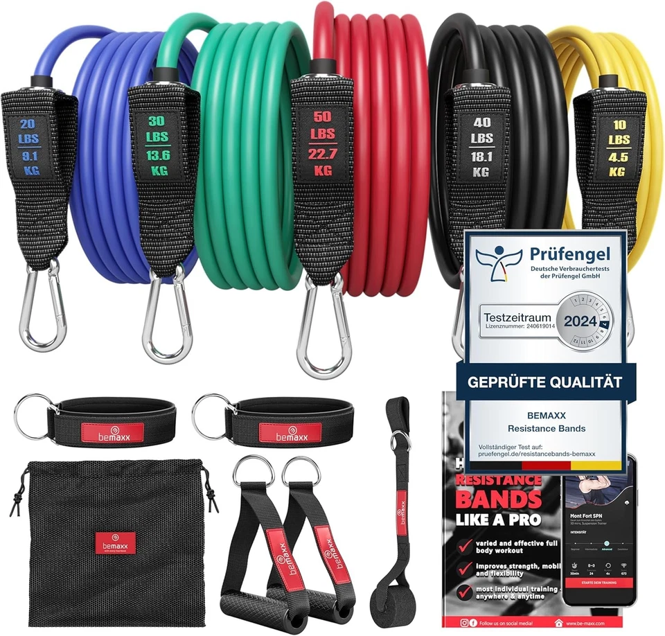 BE-MAXX Resistance Bands Widerstandsband Set Gummi