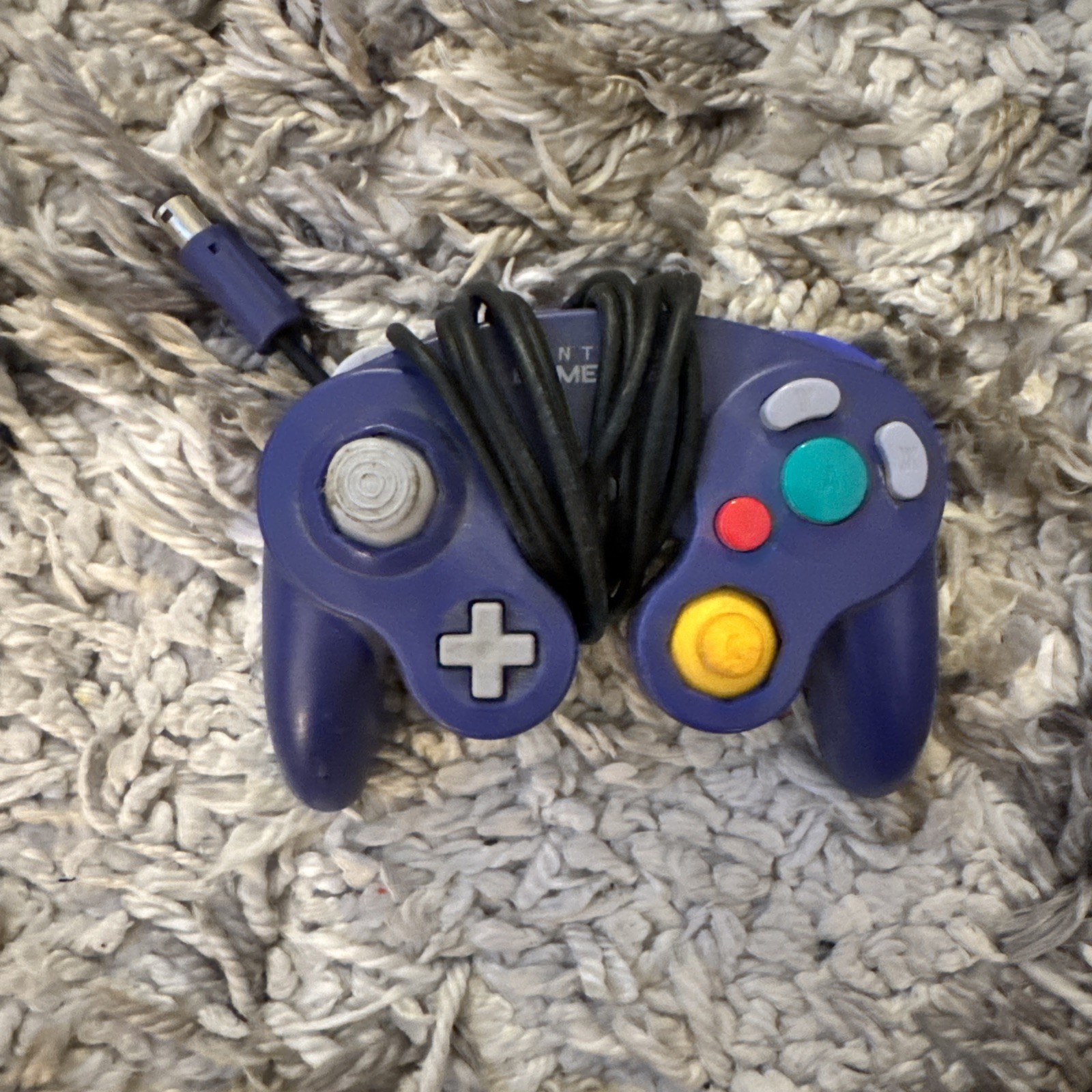 Nintendo GameCube Controller DOL-003 Indigo Purple Wired OEM Original As Is
