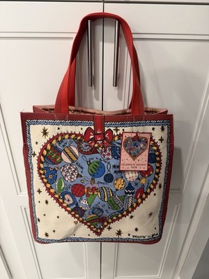 NEW  BRIGHTON Celebrate Holiday Tote Christmas Love Bag Hearts Heavy duty