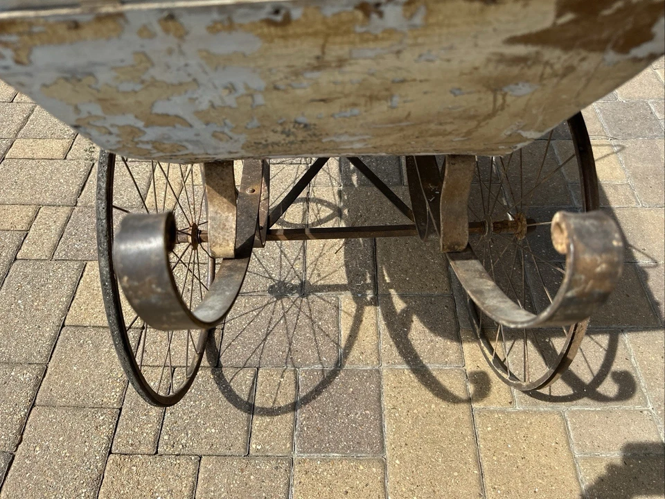 Cochecito de bebé Perambulador Continental de madera y lona del siglo XIX Foto 3 de 4