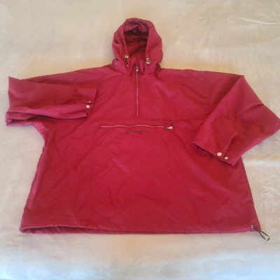 American Eagle Performance Mens Extra Lrg Red Windbreaker Hooded Full Zip Jacket