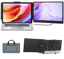 S1 Laptop Screen Extender 14'' 1080P IPS Portable Dual Monitor Plug  Play