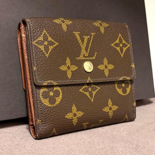 Louis Vuitton Elise Monogram Trifold Wallet Brown Leather