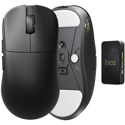 LAMZU Gaming Maus Modell PMW3950 kabellos schwarz 30000 DPI NEU