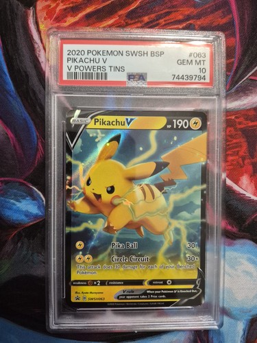 Pikachu V graded PSA 10 for sale on eBay