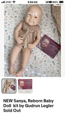 NEW Sanya Reborn Baby Doll Kit By Gudrun Legler SOLD OUT