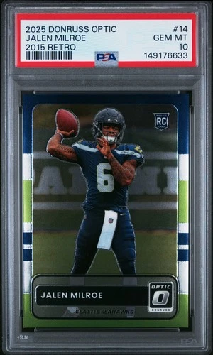 2025 Donruss Optic Jalen Milroe Base (PSA 10)