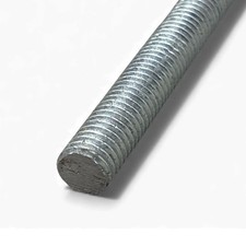 1-1/4"-7 TPI x 36 inches, Zinc Plated Steel Fully Threaded Rod, Course, RH