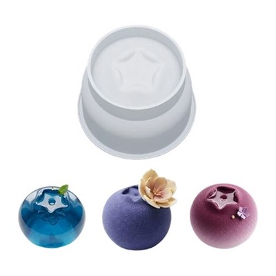 4Inch Blueberry Shape Silicone Chocolate Mold For Cake Dessert Puddings Jelly