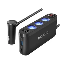 Car Cigarette Lighter Splitter Quick Charge 3.0 and USB C Charger 20W Cigaret...