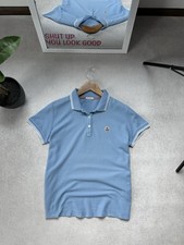 Moncler Polo Camicia Donna Maglia Polo Manica Corta Blu Lusso Taglia M