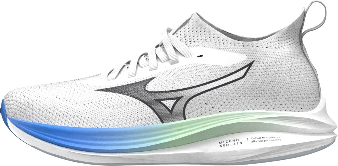 Mizuno Neo Zen Mens Running Shoes White Cushioned Carbon Comfort Sports Trainers