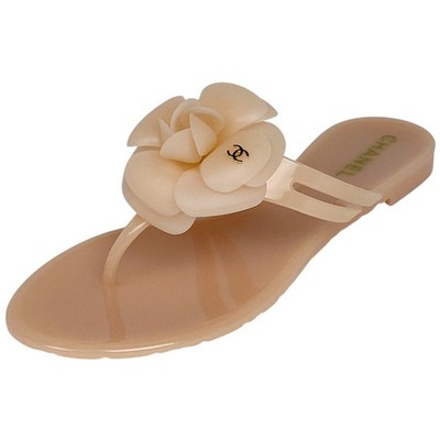 CHANEL Camellia Sandals (Interlocking) CC logo Mules Sandals PVC