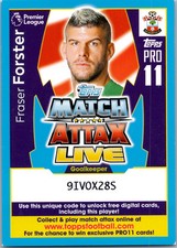 2017-18 Topps Match Attax Premier League - Pro 11 Match Attax Live code cards (1