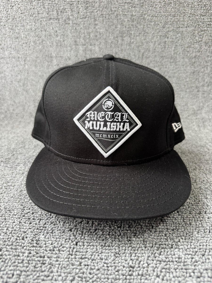 New Era Metal Mulisha Snapback Flat Brim Black Hat Adjustable