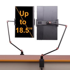 Portable Monitor Stand Tablet Holder with Super Wide Clamp 3-Section Arm and ...