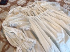 White Cotton CottageCore Victorian Style Nightgown And Matching Robe Sz L